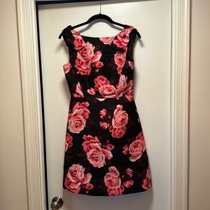 NWT Size 0 Kate Spade black and rose Dress